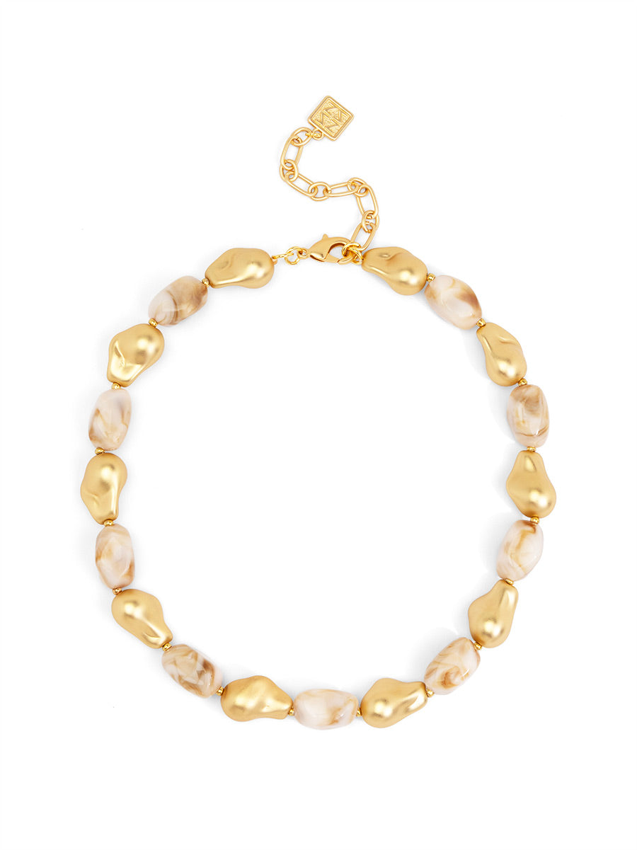 ZENZII - Alina Short Necklace _ Beige