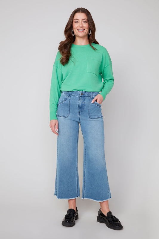 Renuar - Blue Wash Woven Pant