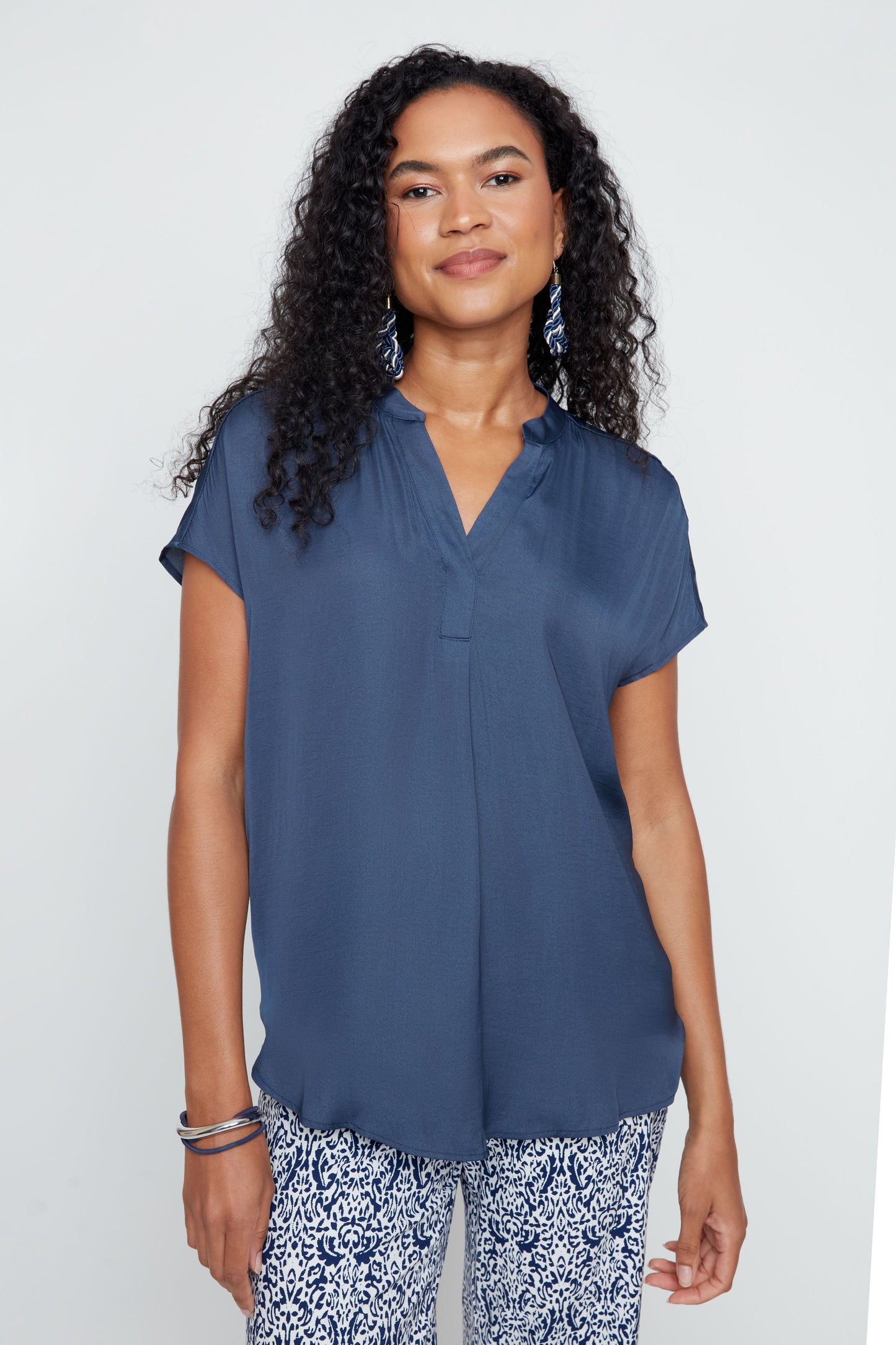 Cap Sleeve Silky Top