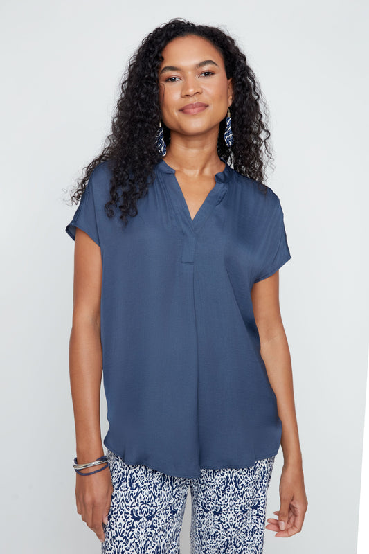 Cap Sleeve Silky Top