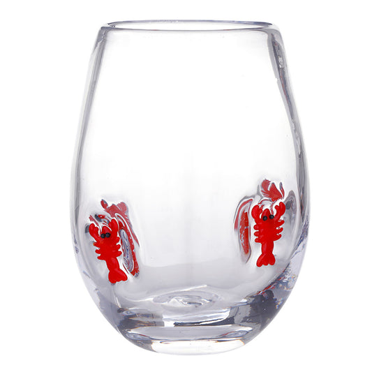 Lobster Stemless Wine Glass