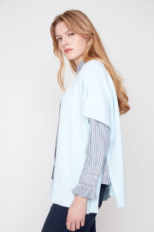 RENUAR - Sky Blue Knit Cardigan