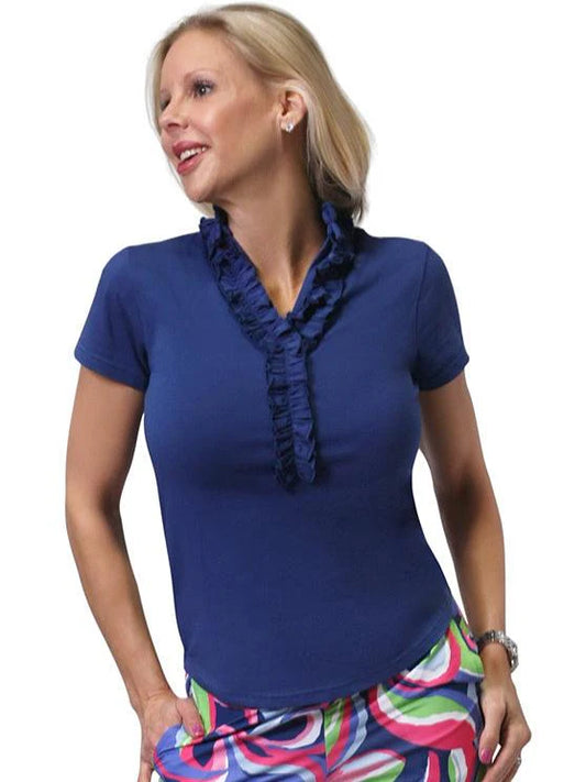 Ana Clare -Charlie Ruffle Short Sleeve Top