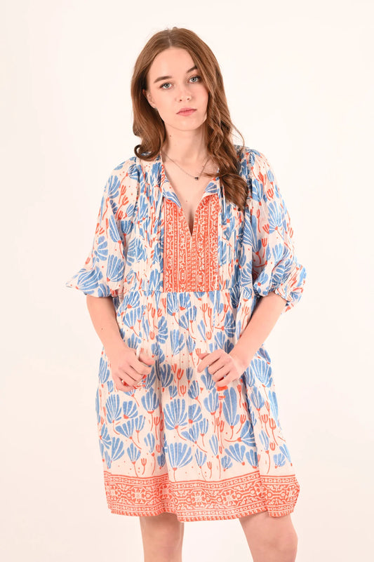 SAL ROSA - BLUE LEAF DRESS