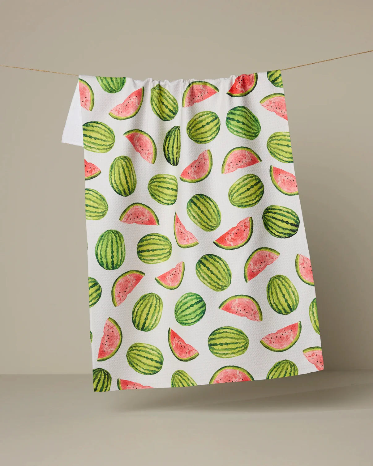 Geometry- Melon Market Tea Towel