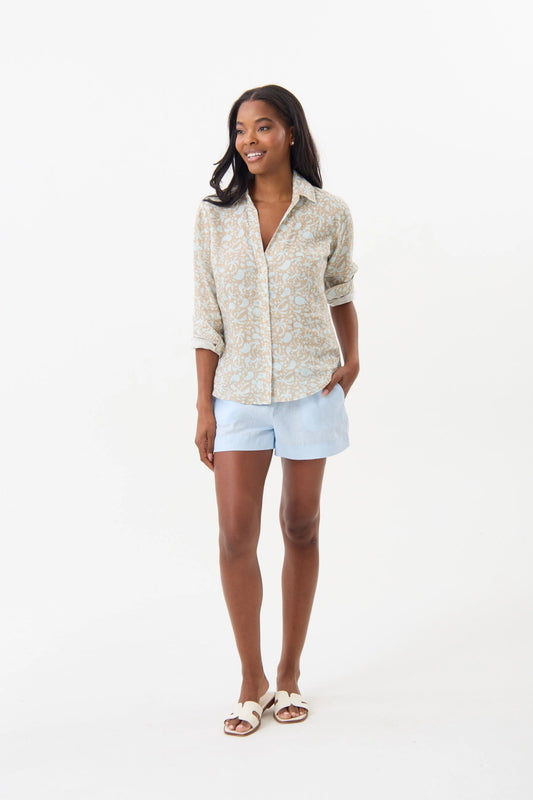 HiHo- Twig Shirt- Taupe Caribbean