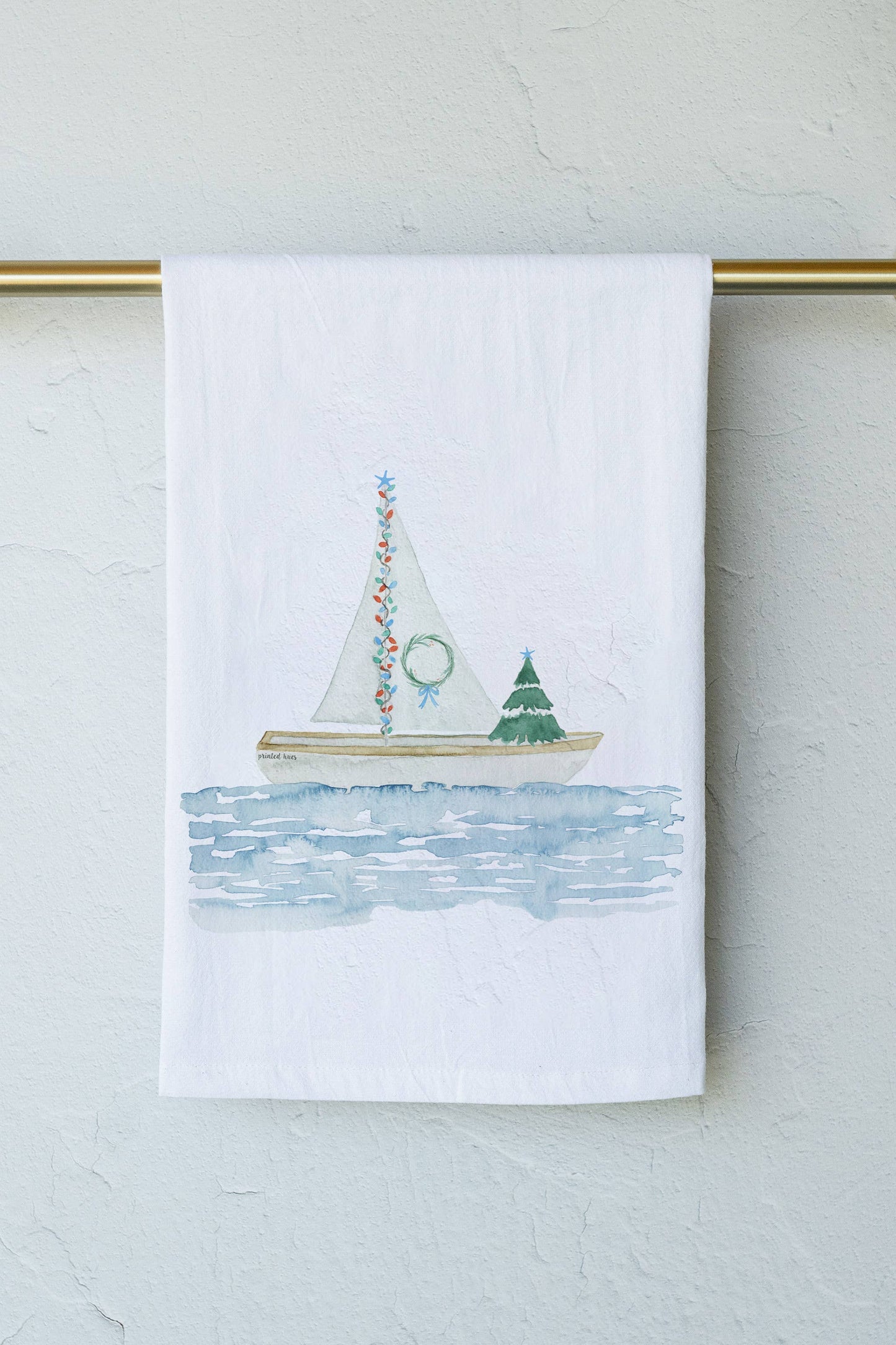 Holiday Flotilla Tea Towel