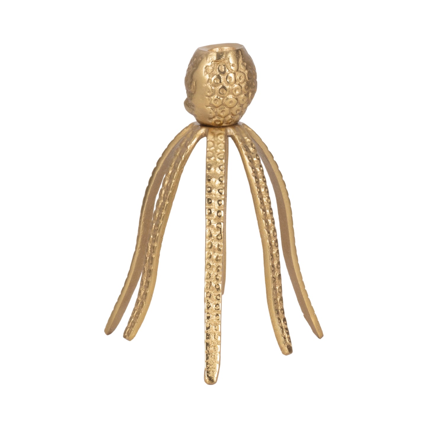 Sagebrook Home - Candle Holder - Gold Metal Coastal Octopus Taper, 10 in.