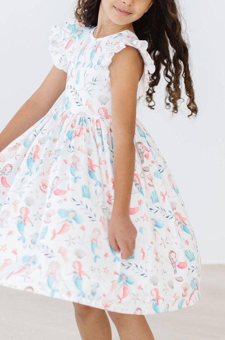 Mila & Rose - Mermaid Friends Flutter Sleeve Twirl Dress