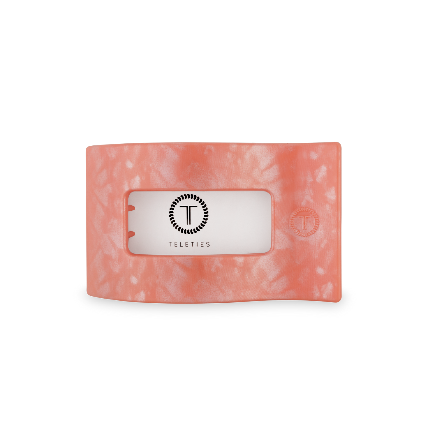 TELETIES - Flat Rectangle Hair Clip | Medium | Dreamsicle