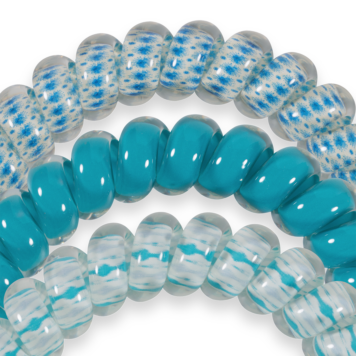 TELETIES - Spiral Hair Coils | Large | Soft Surf