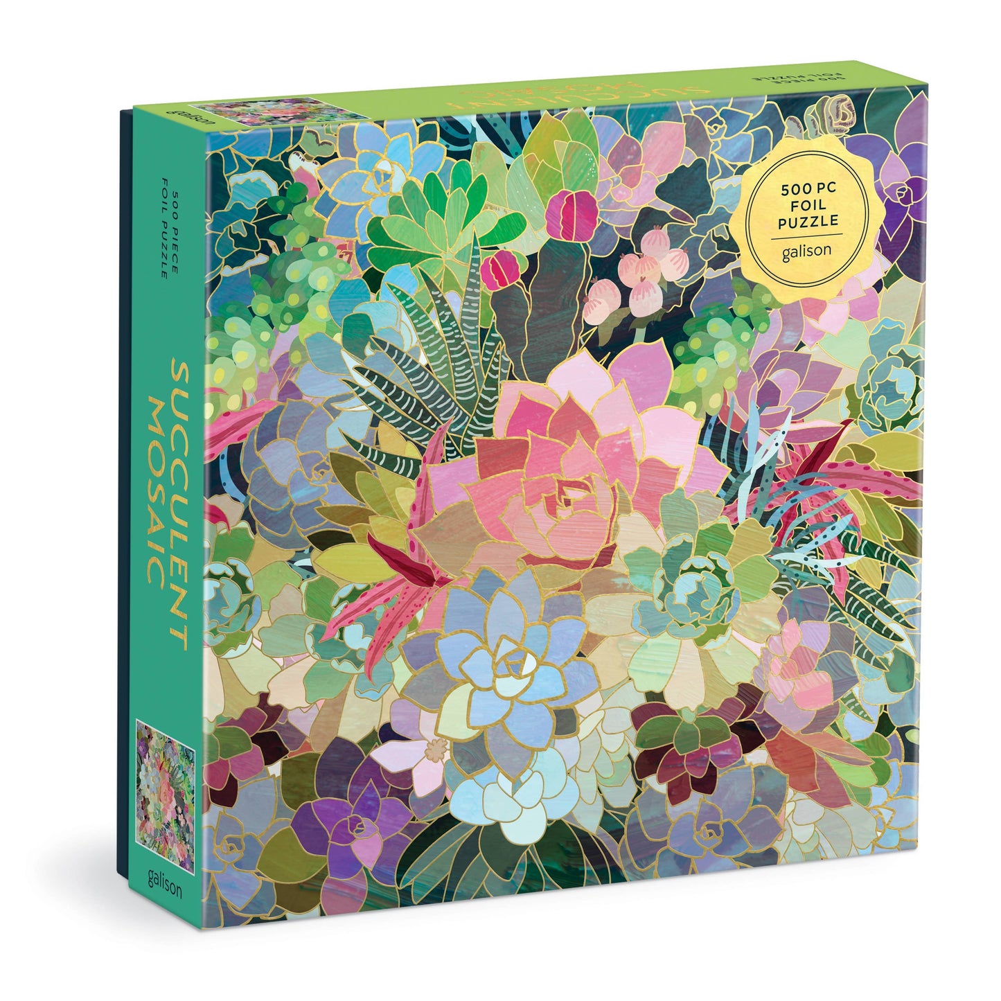 Chronicle Books - Succulent Mosaic 500 Piece Foil Puzzle