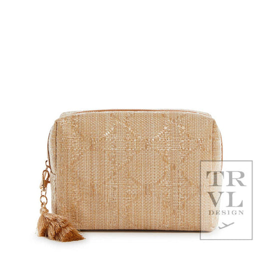 TRVL Design - Luxe Bali Straw  - Everything Bag - Cane Sand