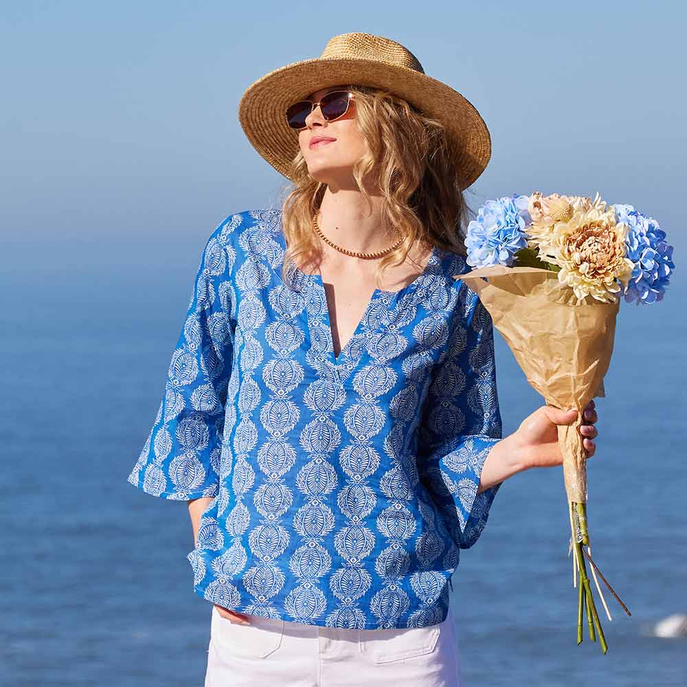 rockflowerpaper - HARPER NAVY Blue Kurta
