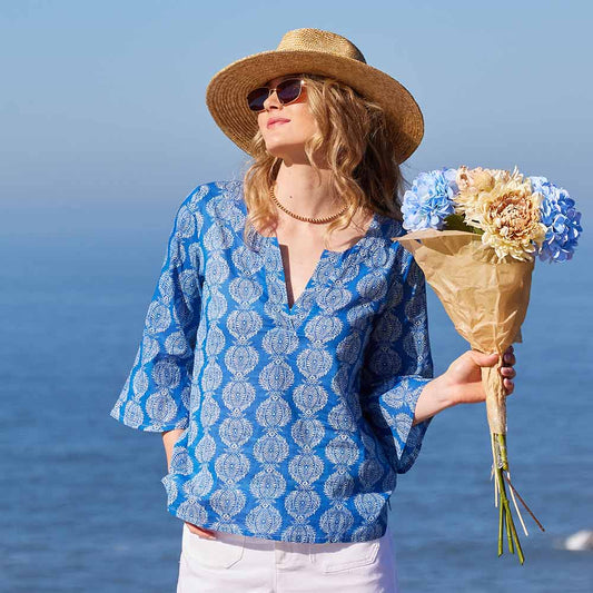 rockflowerpaper - HARPER NAVY Blue Kurta