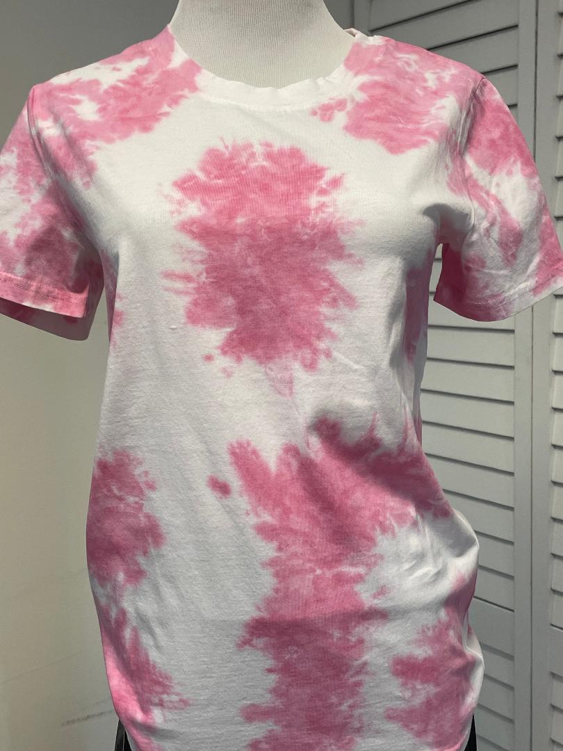 Pure Amici - Tie Dye Short Sleeve Crew Neck Ladies Tee