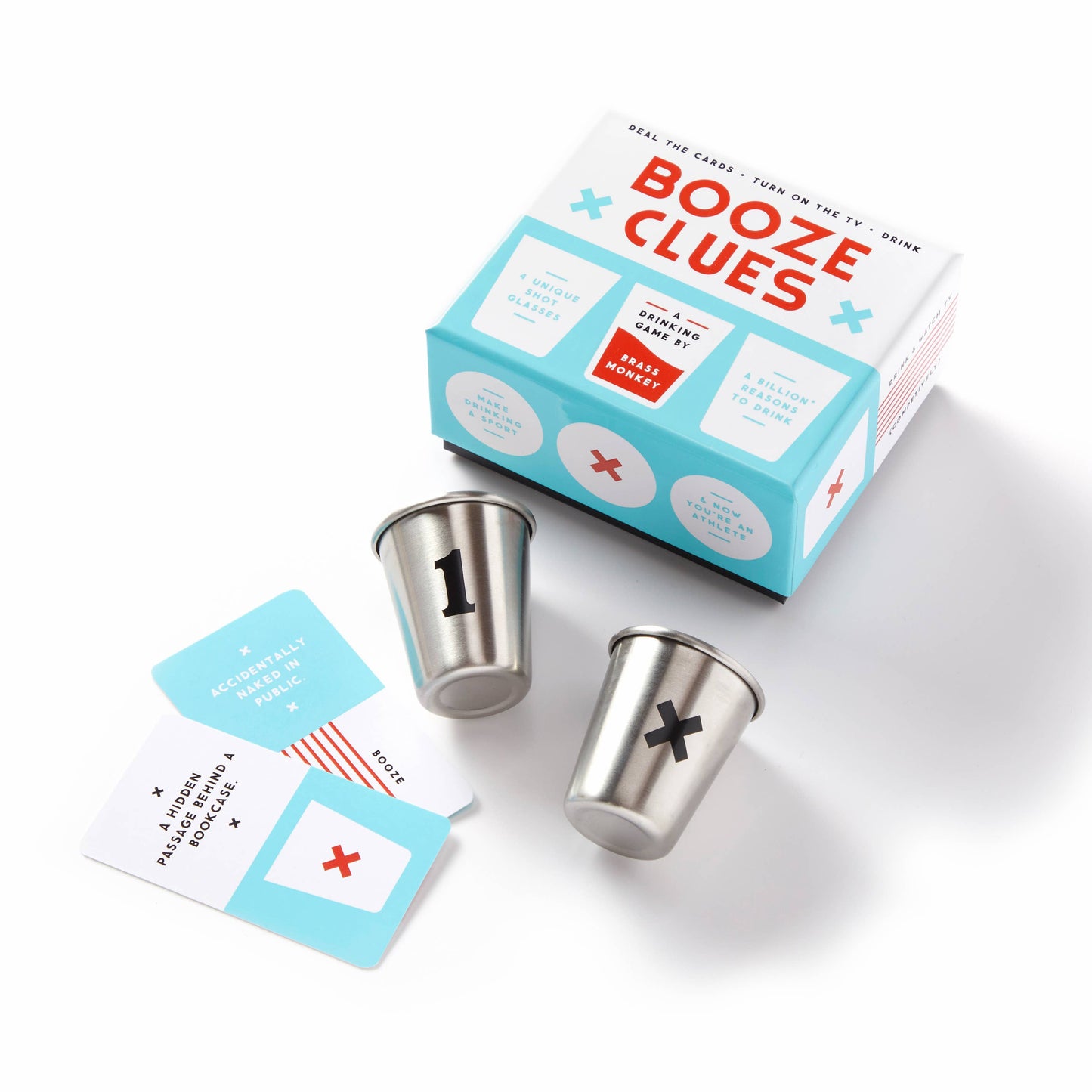 Chronicle Books - Brass Monkey Booze Clues Drinking Game Set
