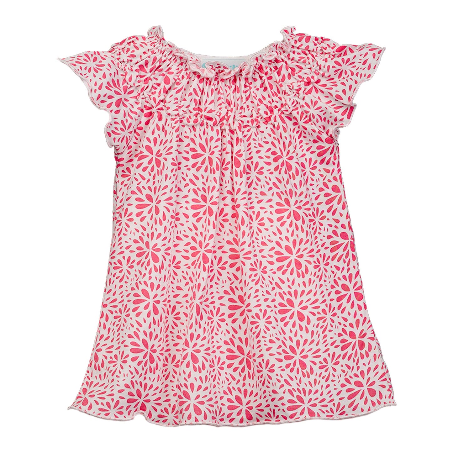 Feather Baby - Ruched Tunic Set- Splashes on White - Baby 2-Piece Set