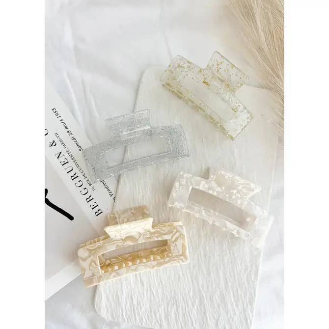 LoveLina-Jumbo 4-Inch Acetate Hair Claw - BETTY: CAPPUCCINO / ONE SIZE