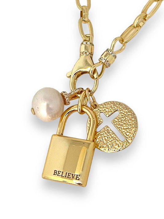 Shiver + Duke - Freshwater Pearl Pave Pendant