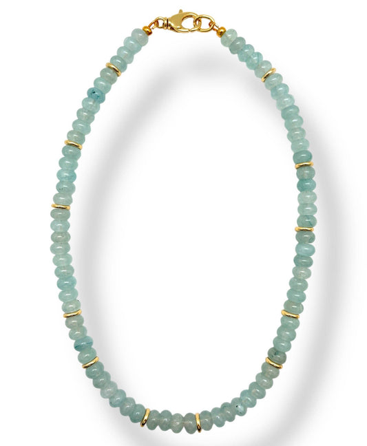 Shiver + Duke - Light Blue Jade Necklace