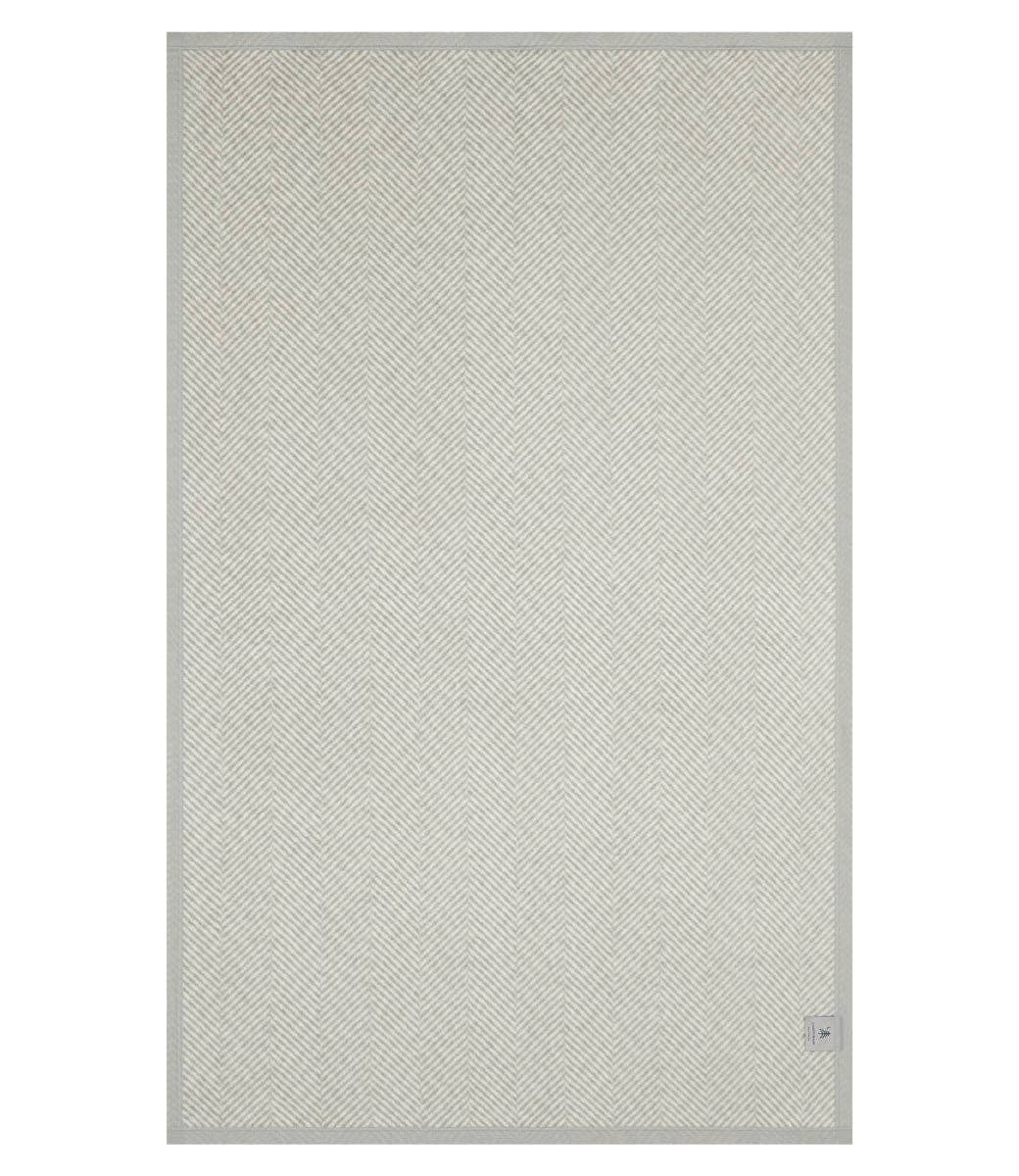 Harborview Herringbone Light Grey Blanket