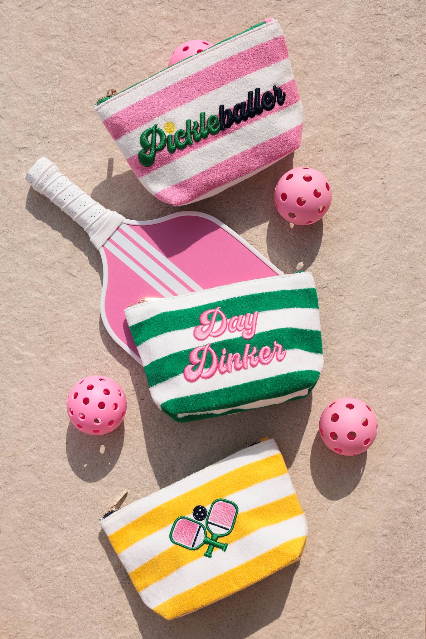 Shiraleah - PICKLEBALLER ZIP POUCH, PINK