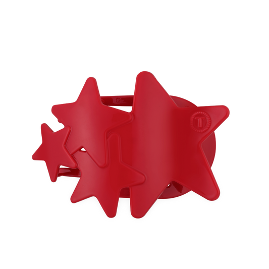 TELETIES - Flat Hair Clip | Large | Red Shooting Star