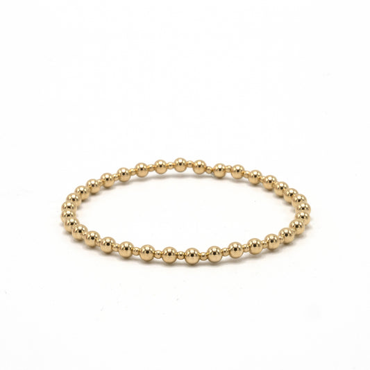 erin gray - 4mm+2mm+4mm Gold Filled Waterproof Dimension Bracelet 6.5"-7"