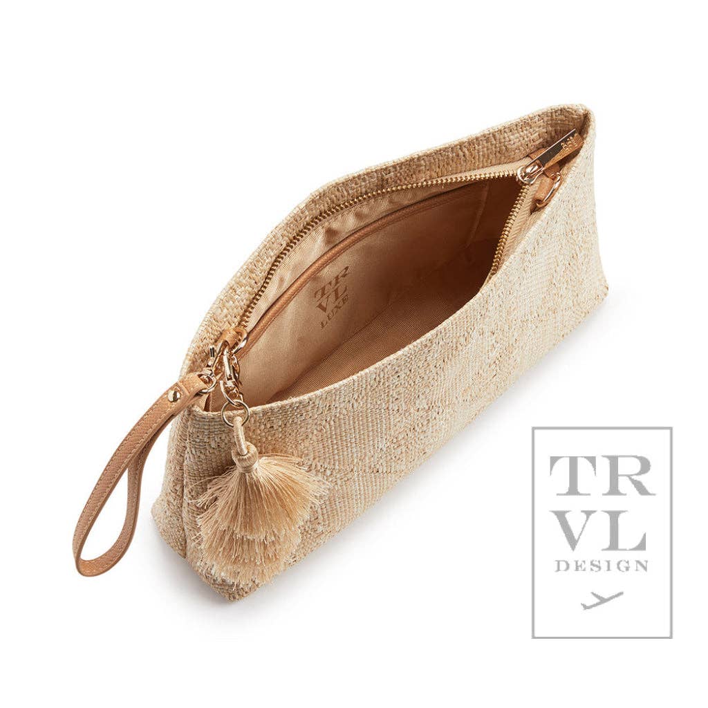 TRVL Design - Luxe Bali Straw - Island Clutch - Cane Sand *On Special