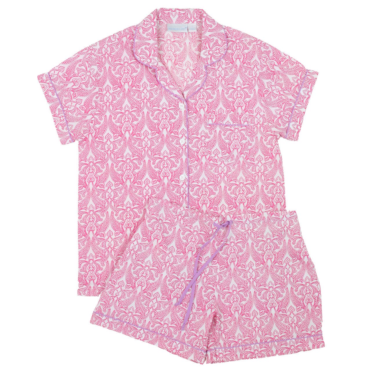 Needham Lane - Clare Pink Short Sleeve Shorty Pajamas
