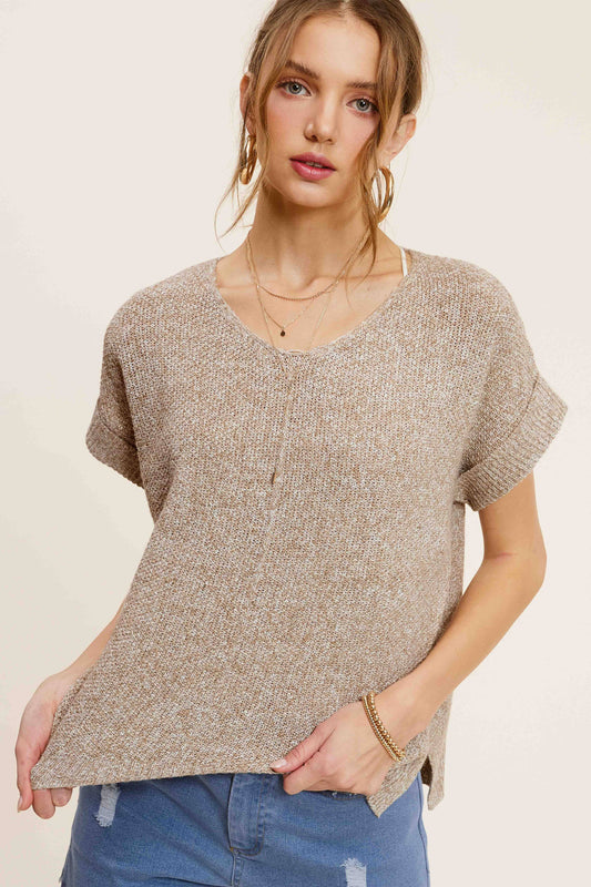 La Miel - Soft Lightweight Loose Fit Textured Pullover Sweater