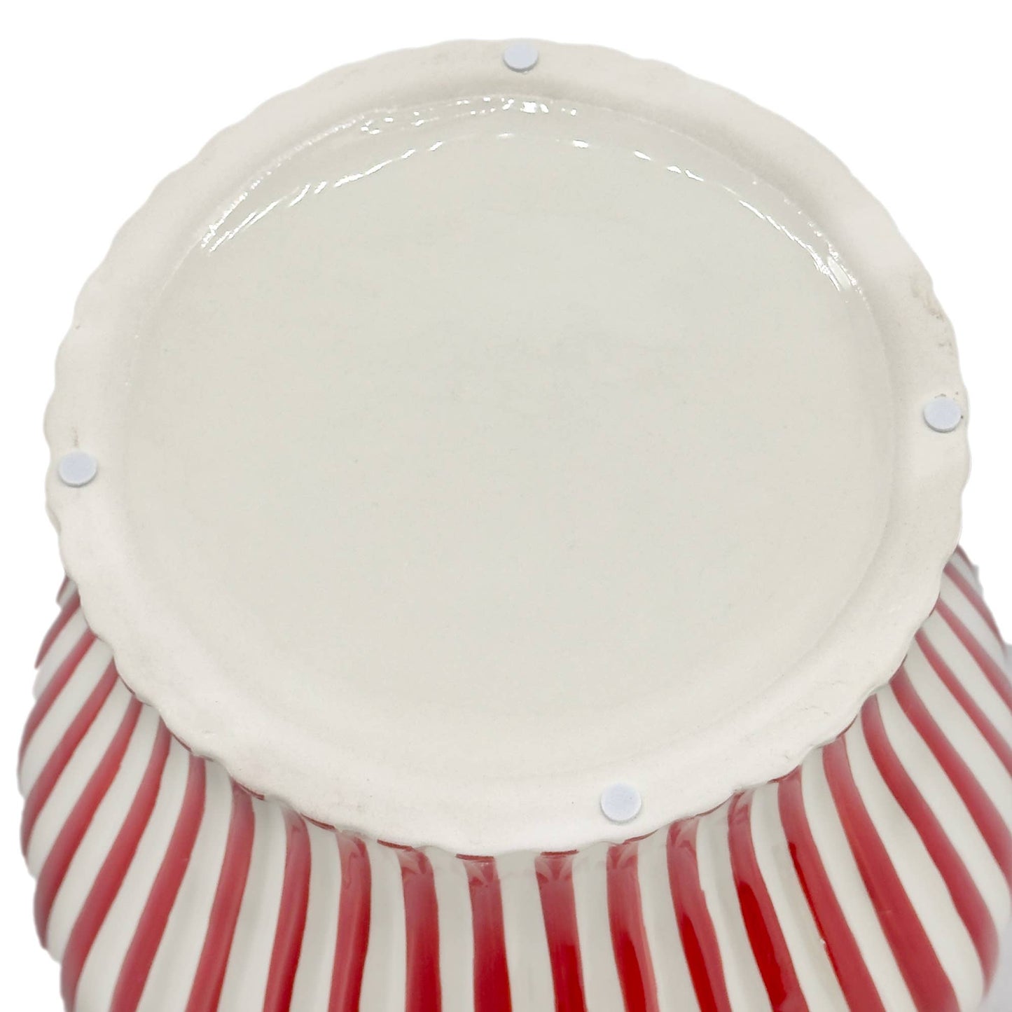 Galt International Company - Red & White Candy Cane Striped Ceramic Vase 18"