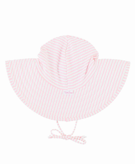 RuffleButts + RuggedButts - Girls Pink Seersucker Swim Hat
