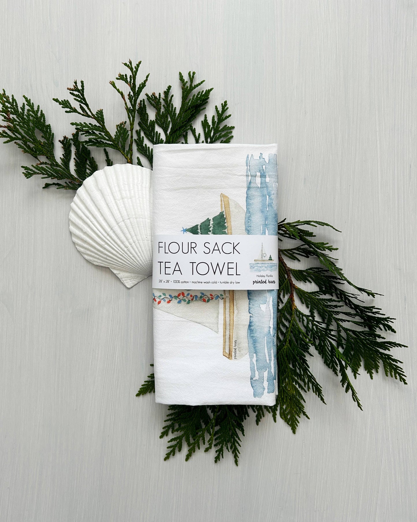 Holiday Flotilla Tea Towel