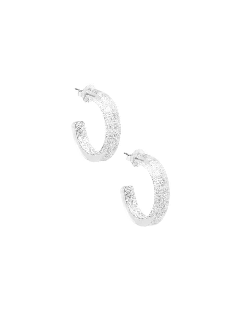 ZENZII Jewelry - Small Resin Open Hoop Earring