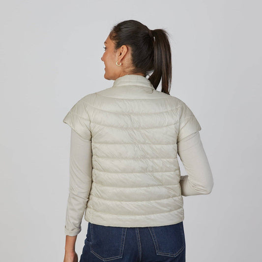 Erin Gray- Carolina Cap Sleeve Vest in Champagne