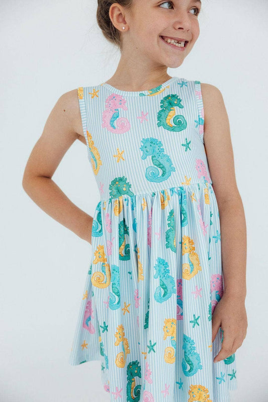 Mila & Rose - Seahorse Swirl Tank Twirl Dress
