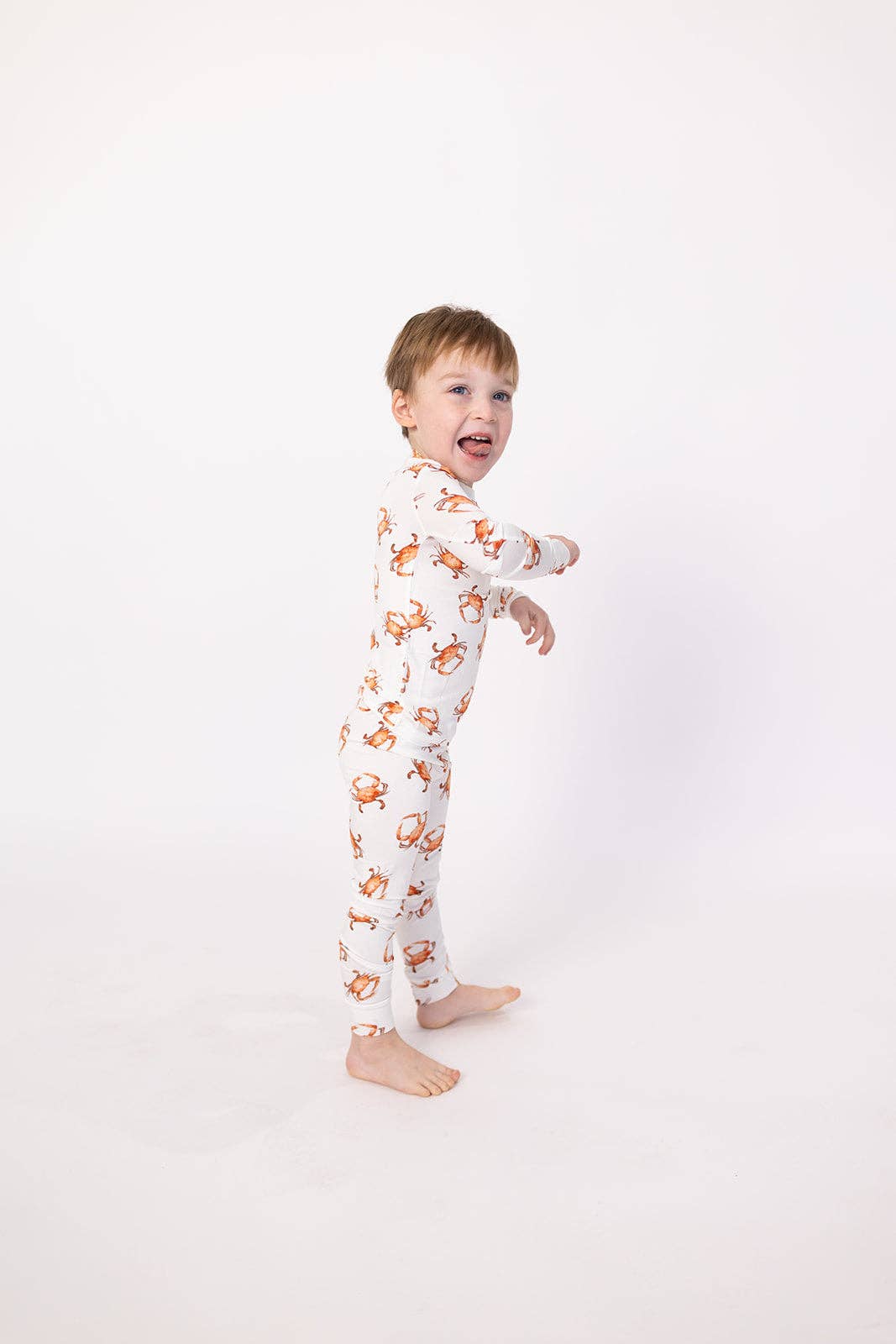Southern Slumber - Orange Crab 2 Piece Bamboo Toddler Pajama Set