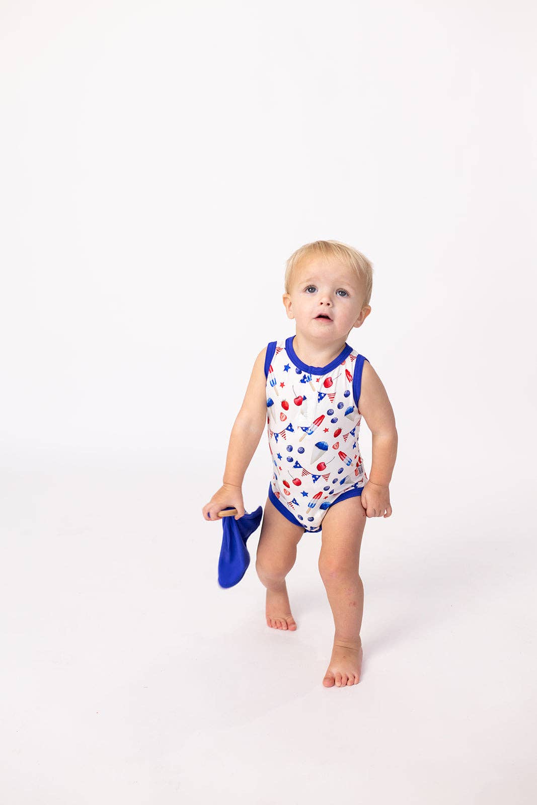 Southern Slumber - The Fourth Infant Bamboo Henley Onesie with Snaps