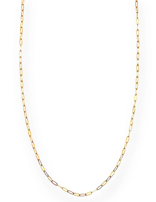 Shiver + Duke - Dainty Gold Filled Paperclip Chain
