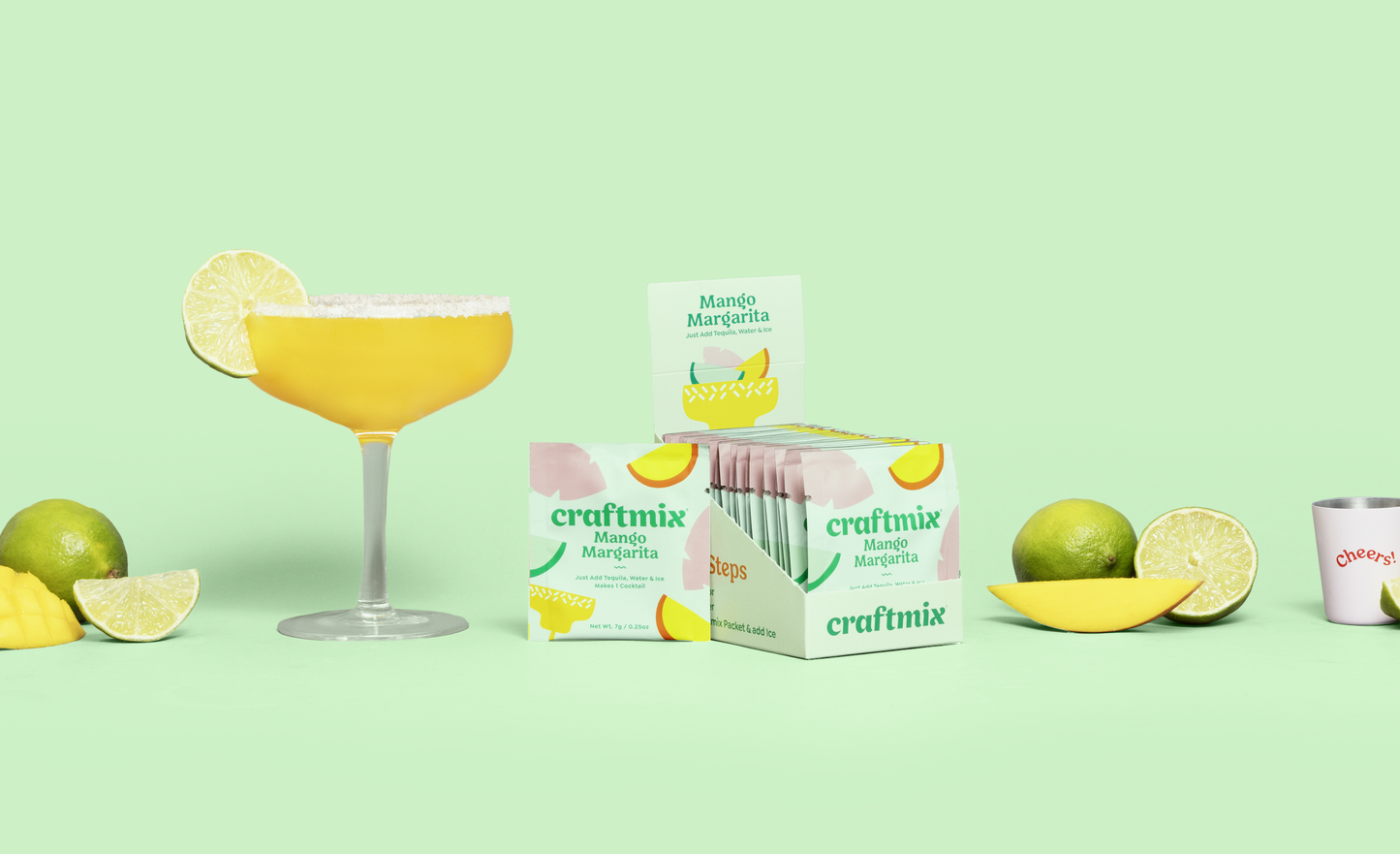 Craftmix - Mango Margarita Cocktail / Mocktail Mixer - 24ct Caddy