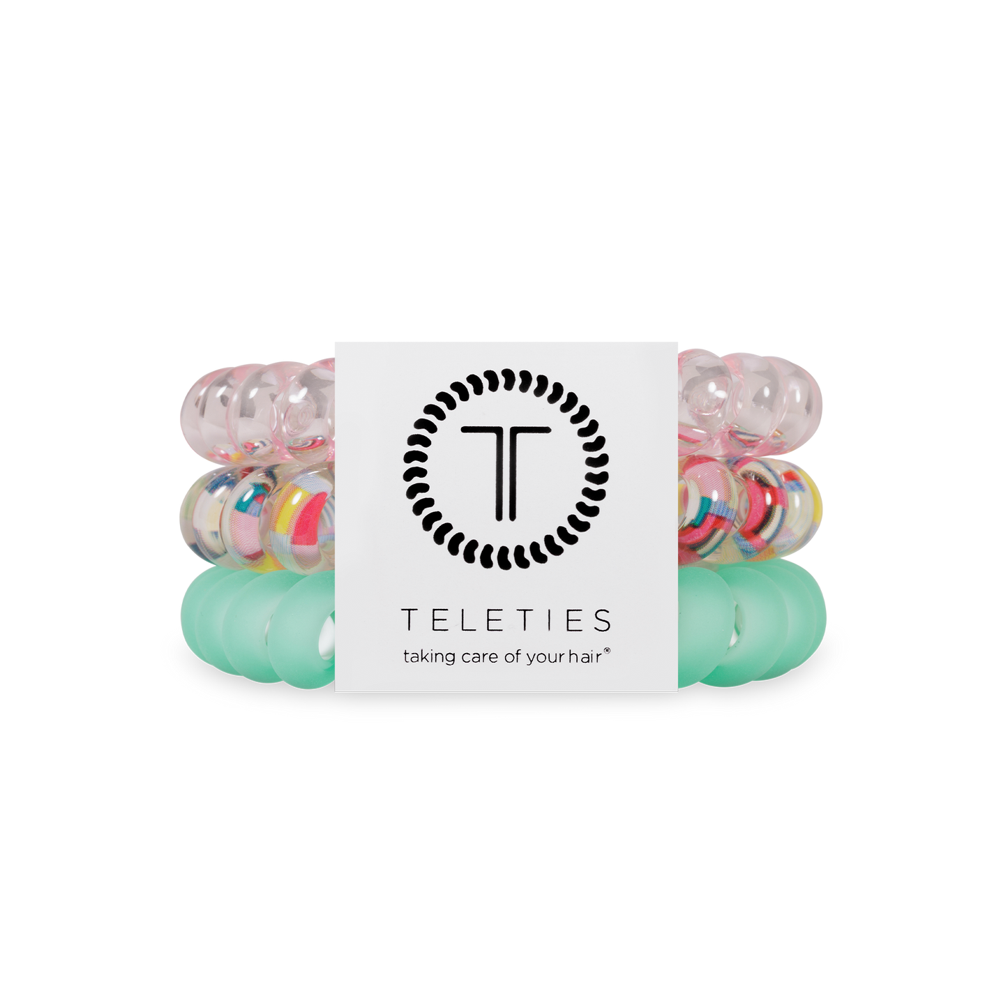 TELETIES - Spiral Hair Coils | Large | Spring Splash