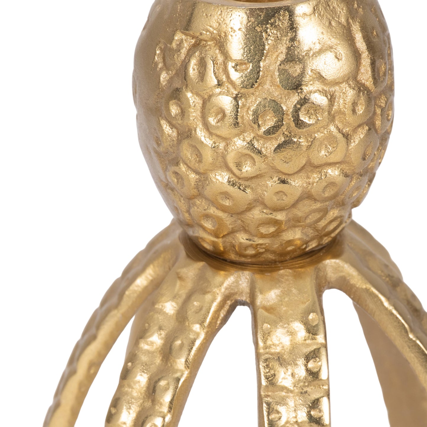 Sagebrook Home - Candle Holder - Gold Metal Coastal Octopus Taper, 10 in.