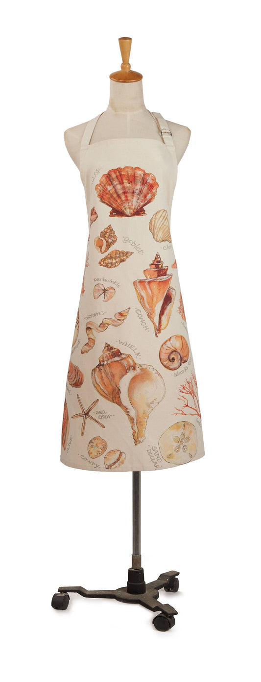 Peking Handicraft- SEASHELLS PRINTED APRON