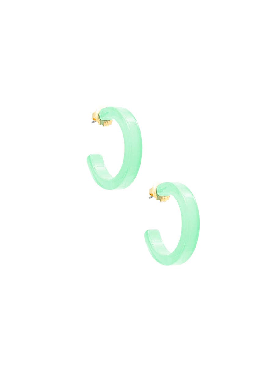 ZENZII Jewelry - Small Resin Open Hoop Earring