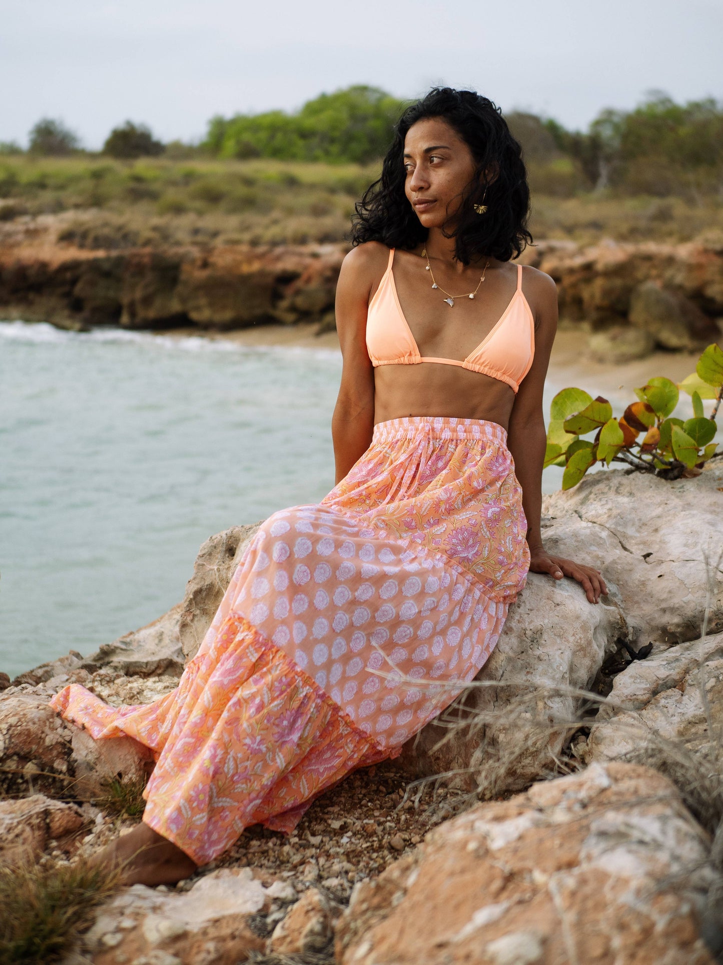 Nala Skirt - Tangerine Sky