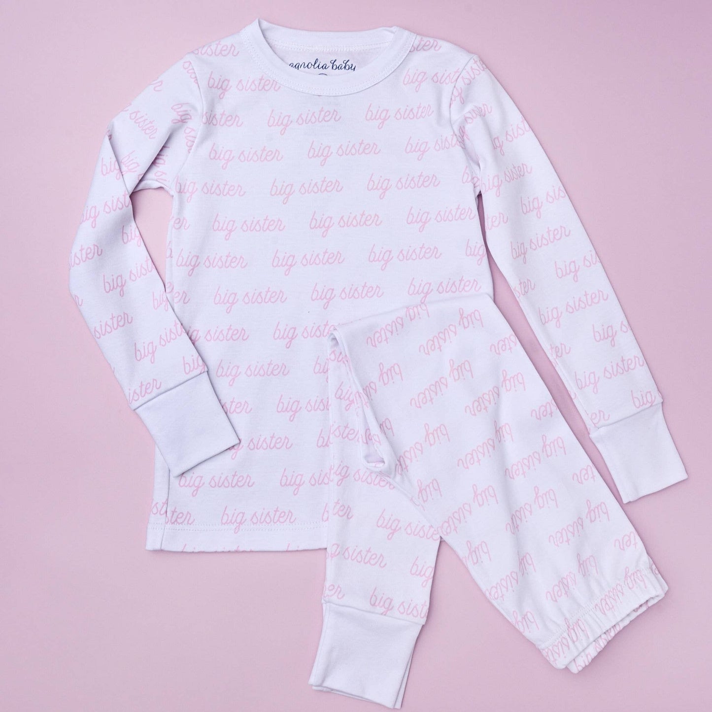 Magnolia Baby - Big Sister Toddler/Kid Print Long Pajamas