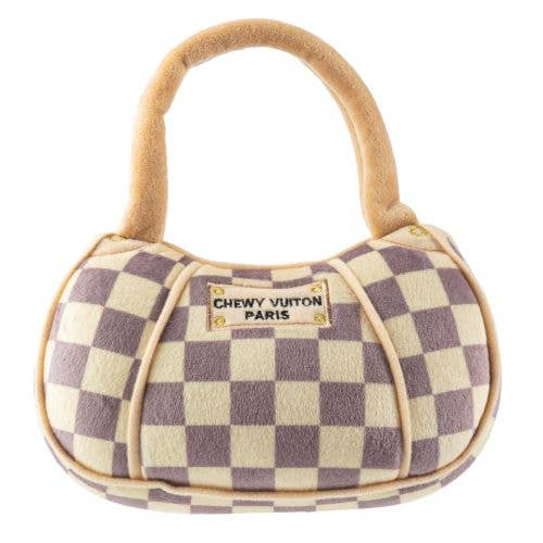 Haute Diggity Dog - Checker Chewy Vuiton Handbag Squeaker Dog Toy