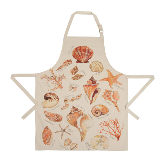 Peking Handicraft- SEASHELLS PRINTED APRON